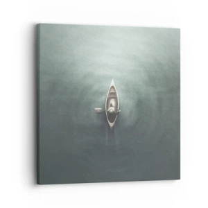 Impression sur toile - Image sur toile - À travers le lac de la lune - 30x30 cm