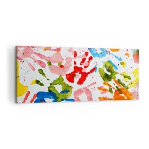 Impression sur toile - Image sur toile - Suivez les traces - 100x40 cm