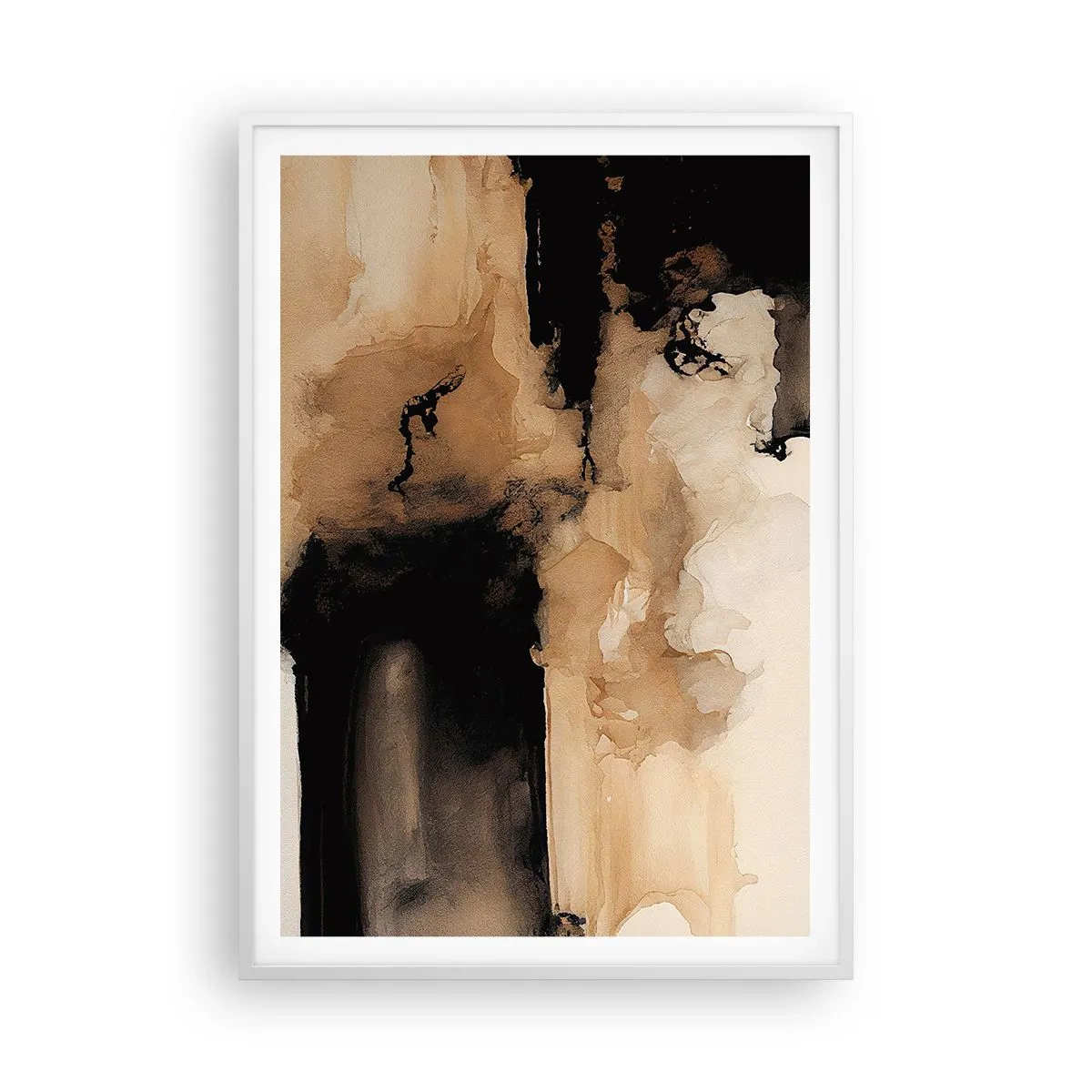 Affiche dans un cadre blanc - Poster - Une abstraction intrigante - 70x100 cm