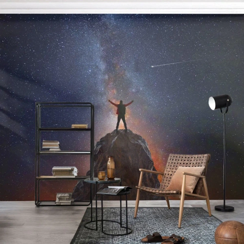 Papier Peint Photo Premium Canvas - Le force est avec moi! - Abstraction, Cosmos, Homme - 300x210 cm