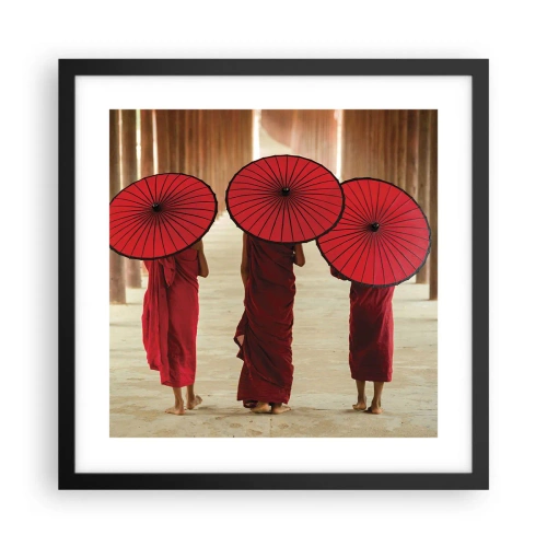 Affiche dans un cadre noir - Poster - Sur la route du pays pure - 40x40 cm