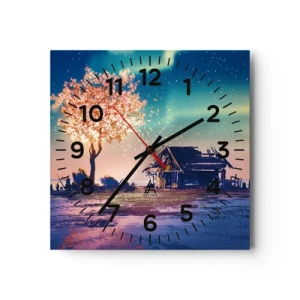 Horloge murale - Pendule murale - La nature ne passe pas - 40x40 cm