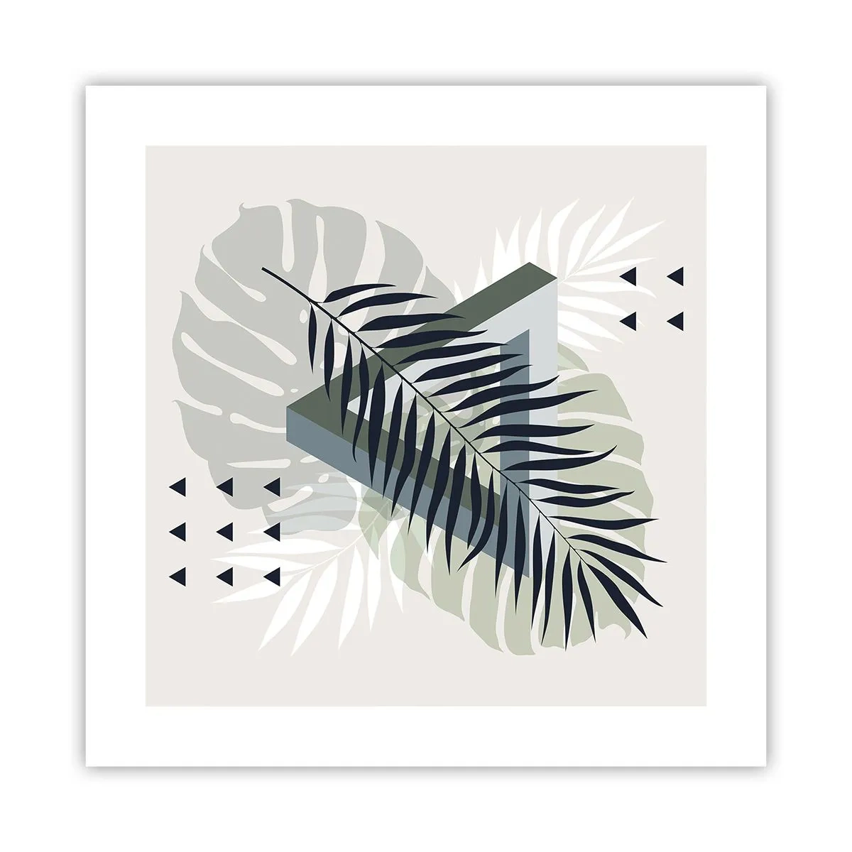 Affiche - Poster - Nature et géométrie - deux odres? - 40x40 cm