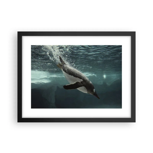 Affiche dans un cadre noir - Poster - Bienvenue dans mon monde - 40x30 cm