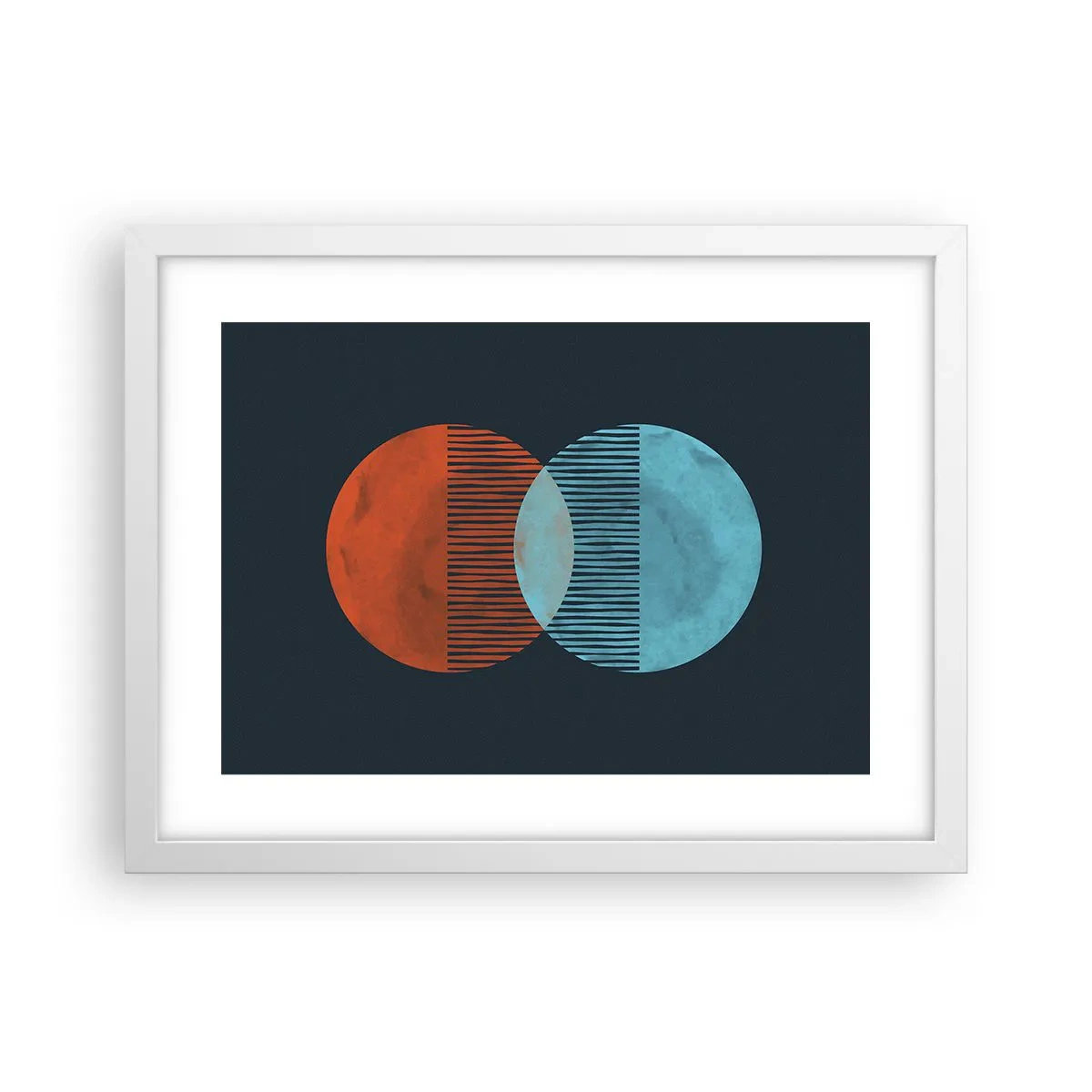 Affiche dans un cadre blanc - Poster - Fantaisie astronomique - 40x30 cm