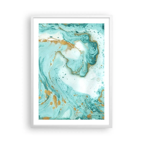 Affiche dans un cadre blanc - Poster - Sous la grande vague de l'ère Edo - 50x70 cm