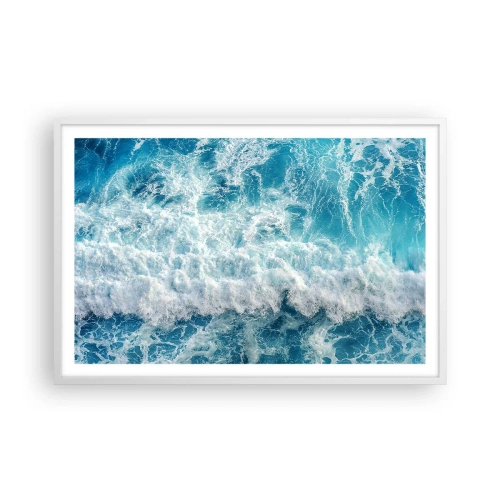 Affiche dans un cadre blanc - Poster - Joyeusement et en sautant - 91x61 cm