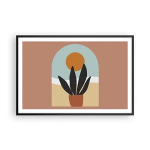 Affiche dans un cadre noir - Poster - Petits bonheurs - 91x61 cm