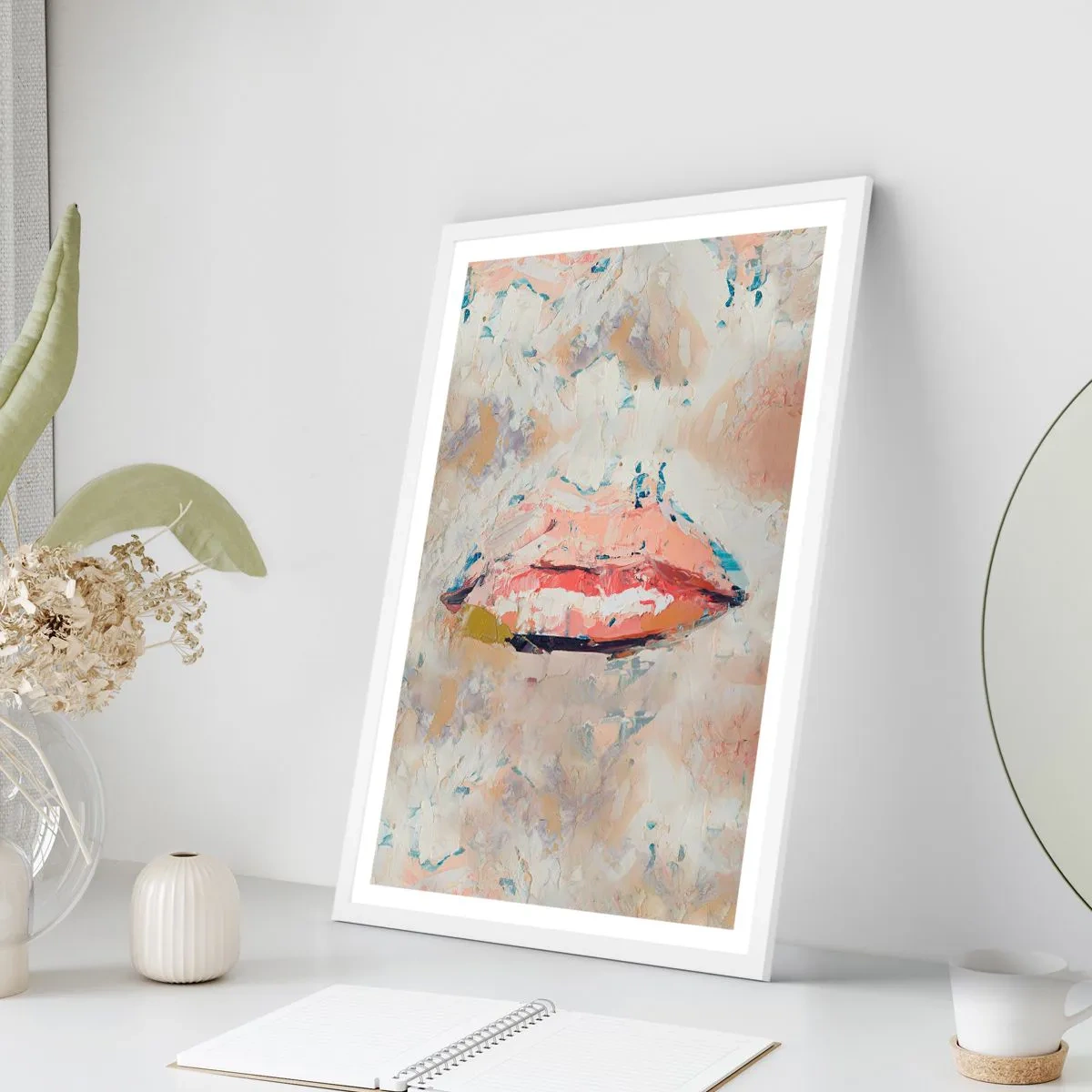 Affiche dans un cadre blanc - Poster - Éveil la pensée - 40x50 cm