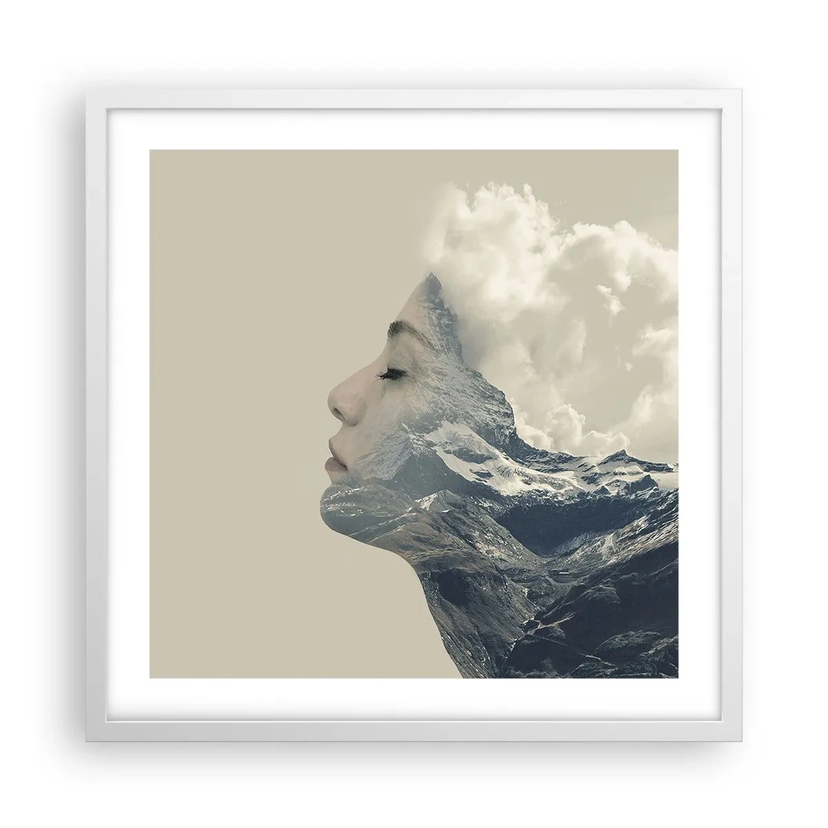 Affiche dans un cadre blanc - Poster - La beauté des éléments - 50x50 cm