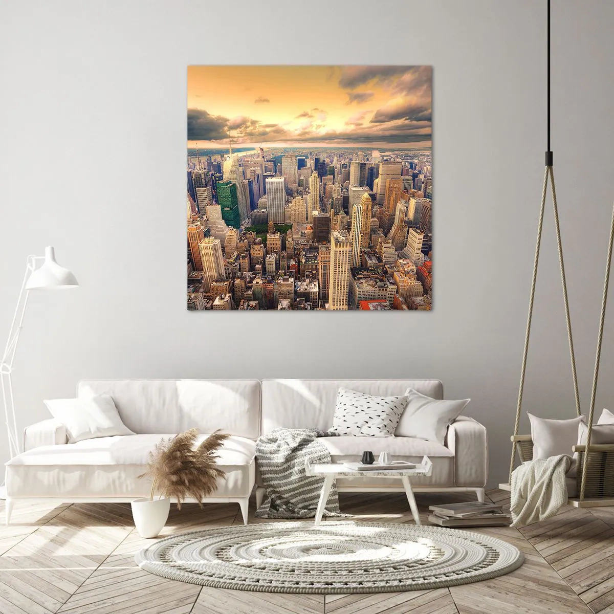 Impression sur toile - Image sur toile - Métropole dorée - 30x30 cm