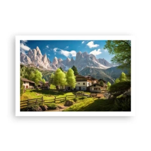 Affiche - Poster - Idylle alpine - 91x61 cm