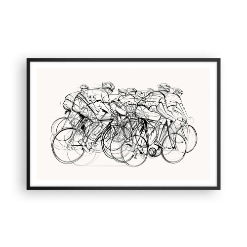 Affiche dans un cadre noir - Poster - Ensemble en équipe - 91x61 cm