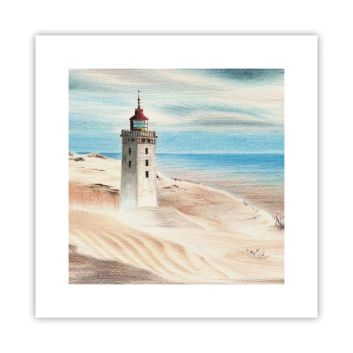 Affiche - Poster - Toujours regarder la mer - 30x30 cm