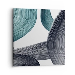 Impression sur toile - Image sur toile - Sentiers émeraude et noirs - 30x30 cm