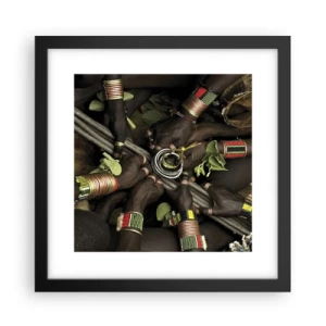 Affiche dans un cadre noir - Poster - Nous sommes ensemble - 30x30 cm