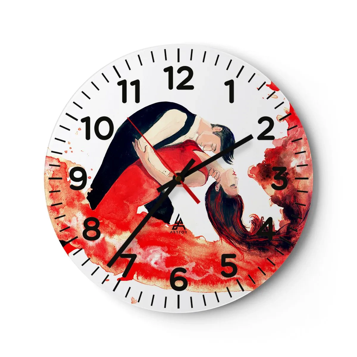 Horloge murale - Pendule murale - Tango - une vague sensuelle - 30x30 cm