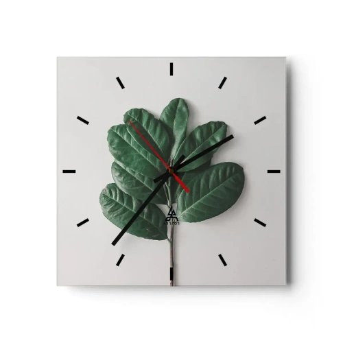 Horloge murale - Pendule murale - Dessin de la nature elle-même - 40x40 cm