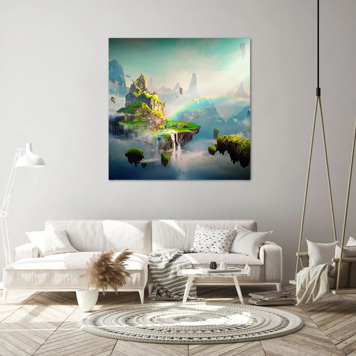 Impression sur toile - Image sur toile - Au milieu des cieux - îles du bonheur - 70x70 cm