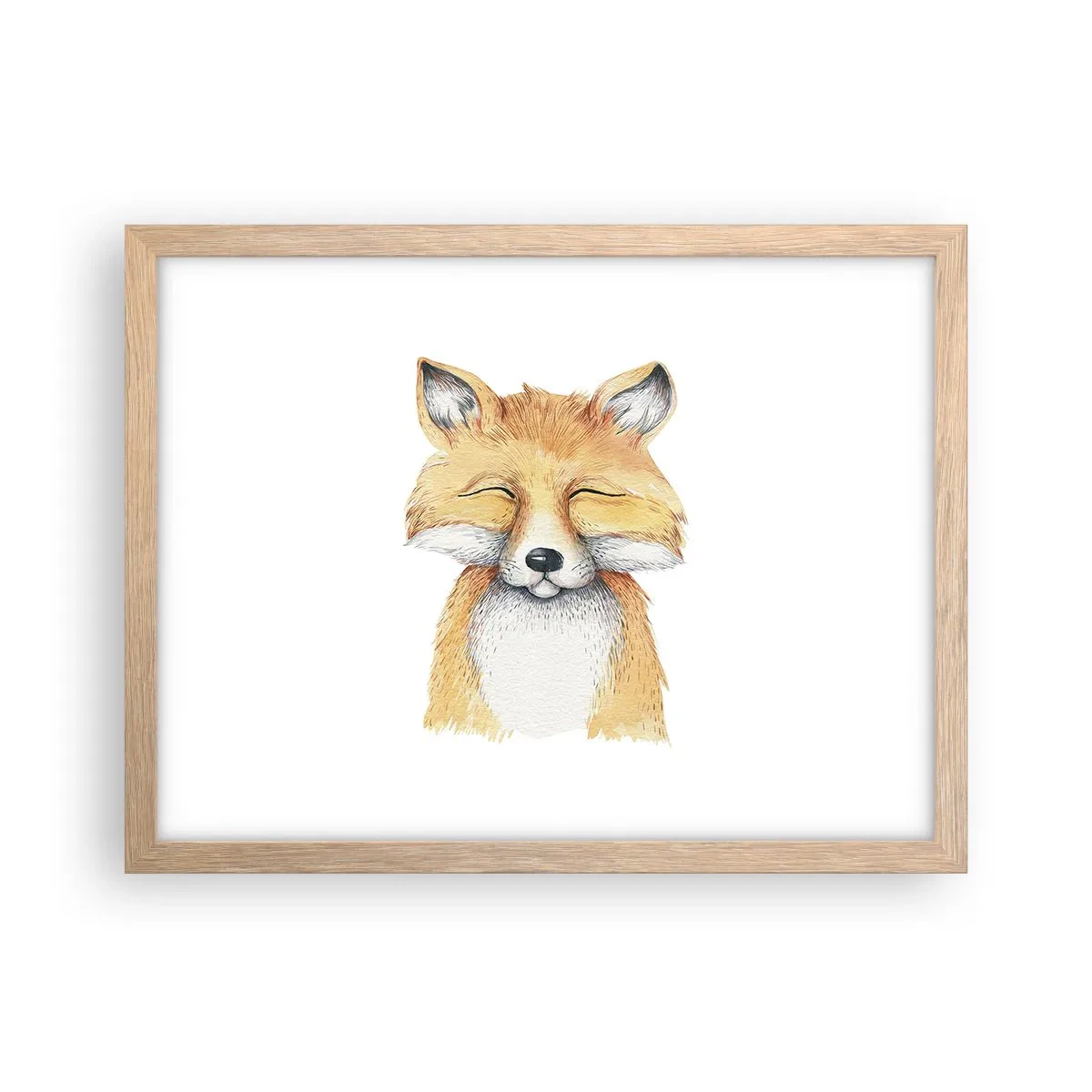 Affiche dans un chêne clair - Poster - Humeurs de renard - 40x30 cm