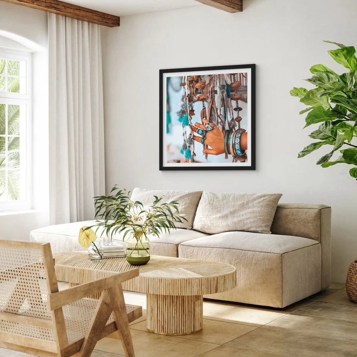 Affiche dans un cadre noir - Poster - Trésor local - 60x60 cm