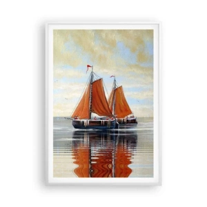 Affiche dans un cadre blanc - Poster - He, navigue, marin - 70x100 cm
