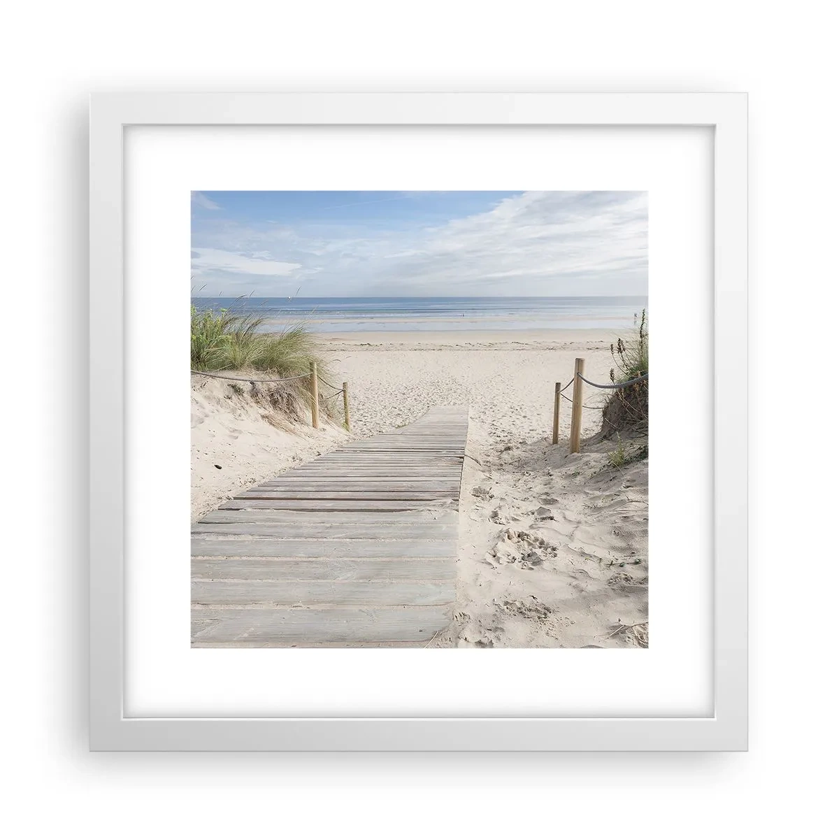 Affiche dans un cadre blanc - Poster - A l'horizon - 30x30 cm
