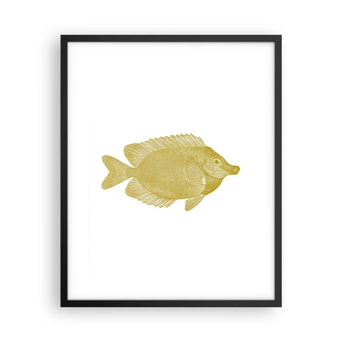 Affiche dans un cadre noir - Poster - Du poisson et c'est tout - 40x50 cm