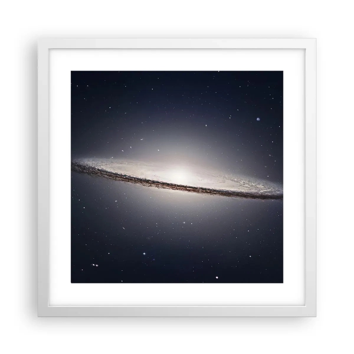 Affiche dans un cadre blanc - Poster - Il y a bien longtemps, dans une galaxie très lointaine… - 40x40 cm