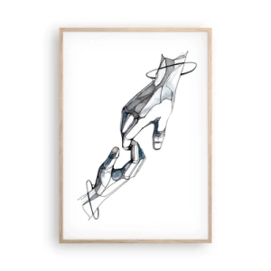 Affiche dans un chêne clair - Poster - Un bon geste - 70x100 cm