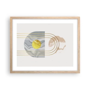 Affiche dans un chêne clair - Poster - Clareté et brillance - 50x40 cm