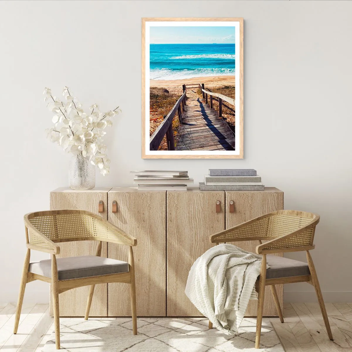 Affiche dans un chêne clair - Poster - Cours! - 30x40 cm