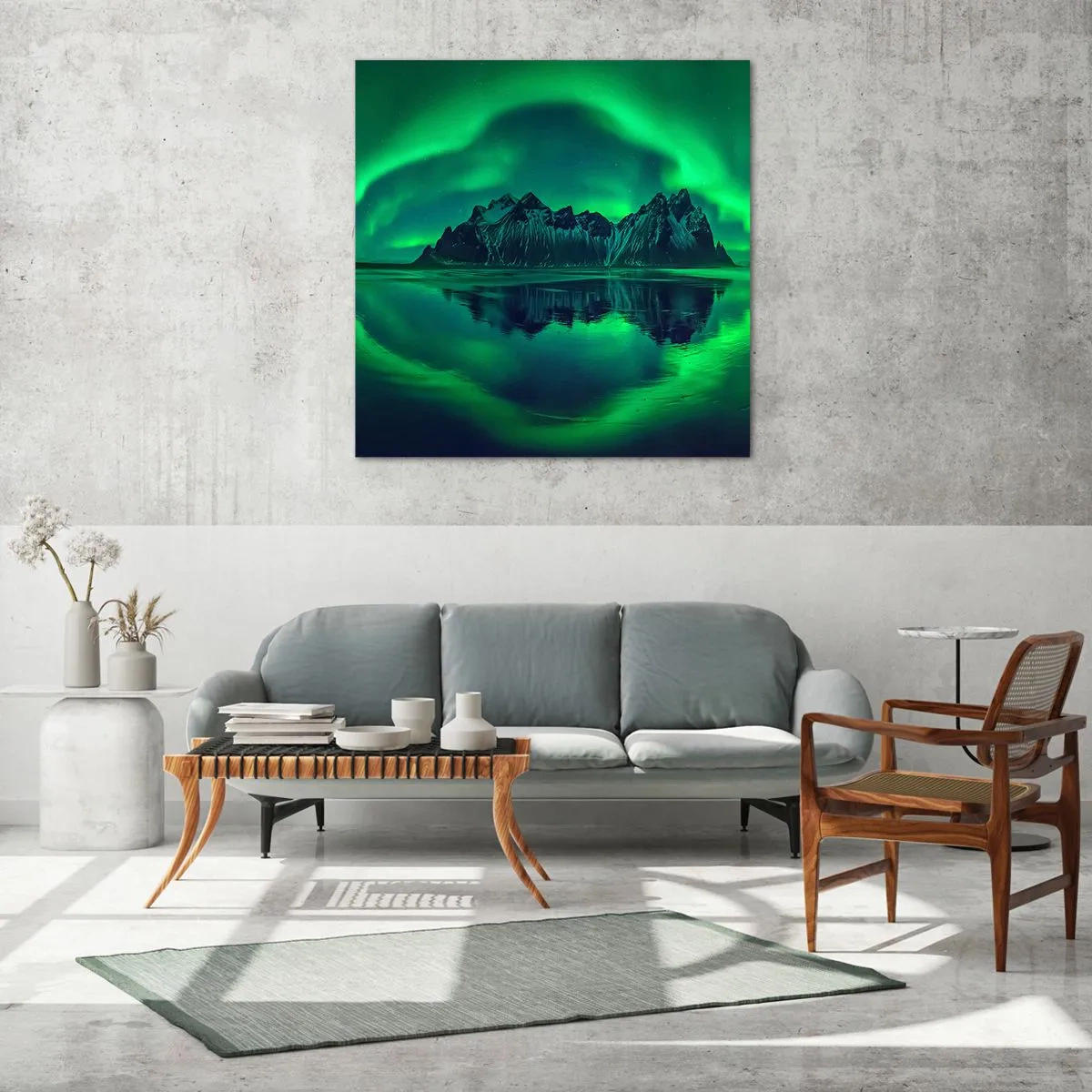 Impression sur verre - Image sur verre - Dans les bras de l'aurore - 70x70 cm