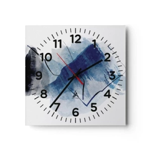 Horloge murale - Pendule murale - Montagne de glace - 30x30 cm