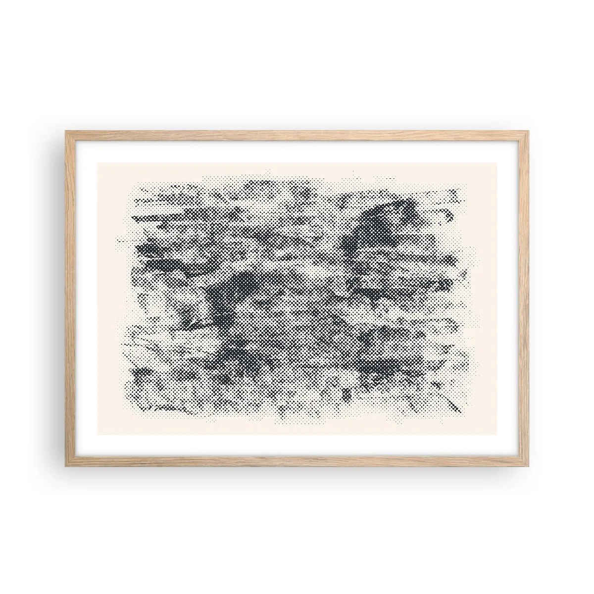 Affiche dans un chêne clair - Poster - Composition brumeuse - 70x50 cm