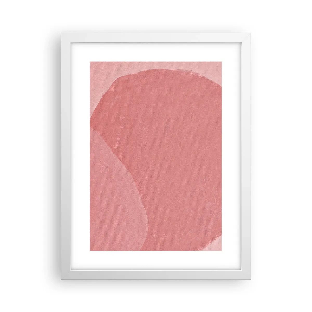 Affiche dans un cadre blanc - Poster - Composition organique en rose - 30x40 cm