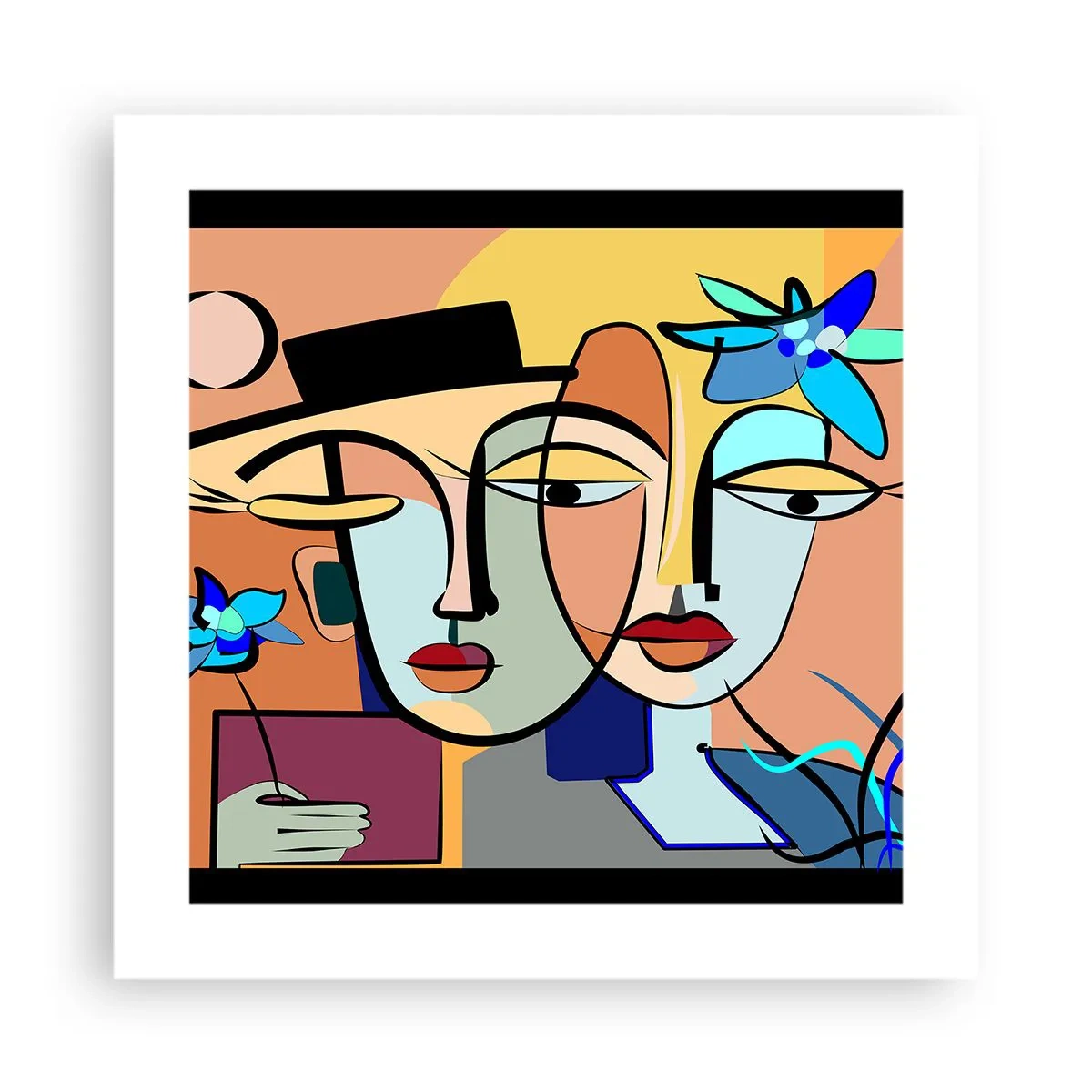Affiche - Poster - Le Rendez-vous de Picasso - 40x40 cm