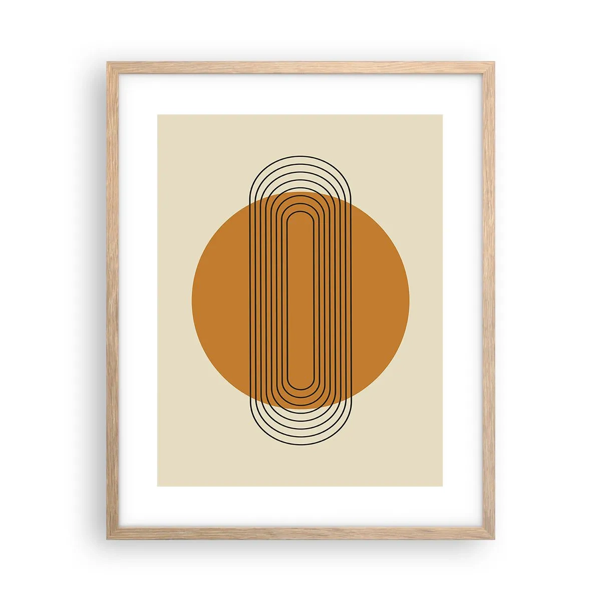 Affiche dans un chêne clair - Poster - Plan idéal - 40x50 cm