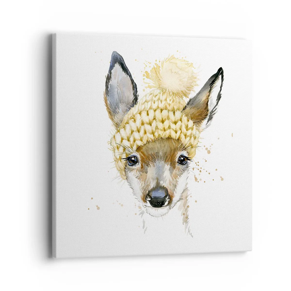 Impression sur toile - Image sur toile - Pour l'hiver dans la forêt enneigée - 40x40 cm