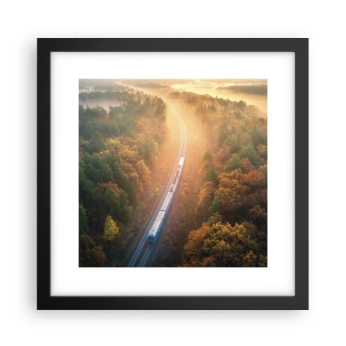 Affiche dans un cadre noir - Poster - Voyage printannier - 30x30 cm