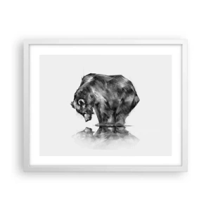 Affiche dans un cadre blanc - Poster - Ravi de rencontrer quelqu'un de proche - 50x40 cm