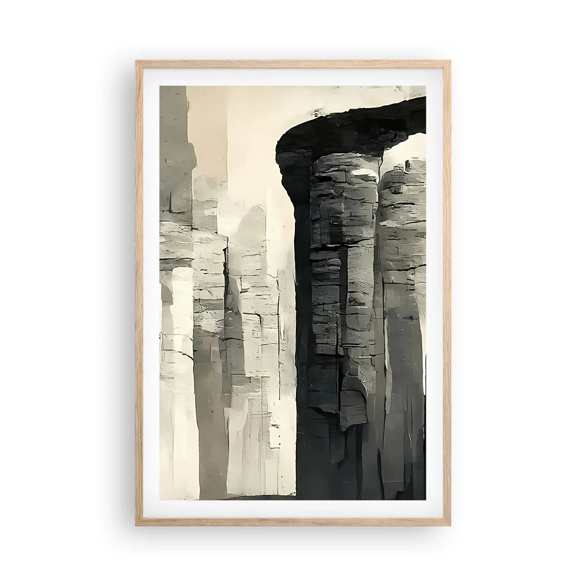 Affiche dans un chêne clair - Poster - La majesté de l'Antiquité - 61x91 cm