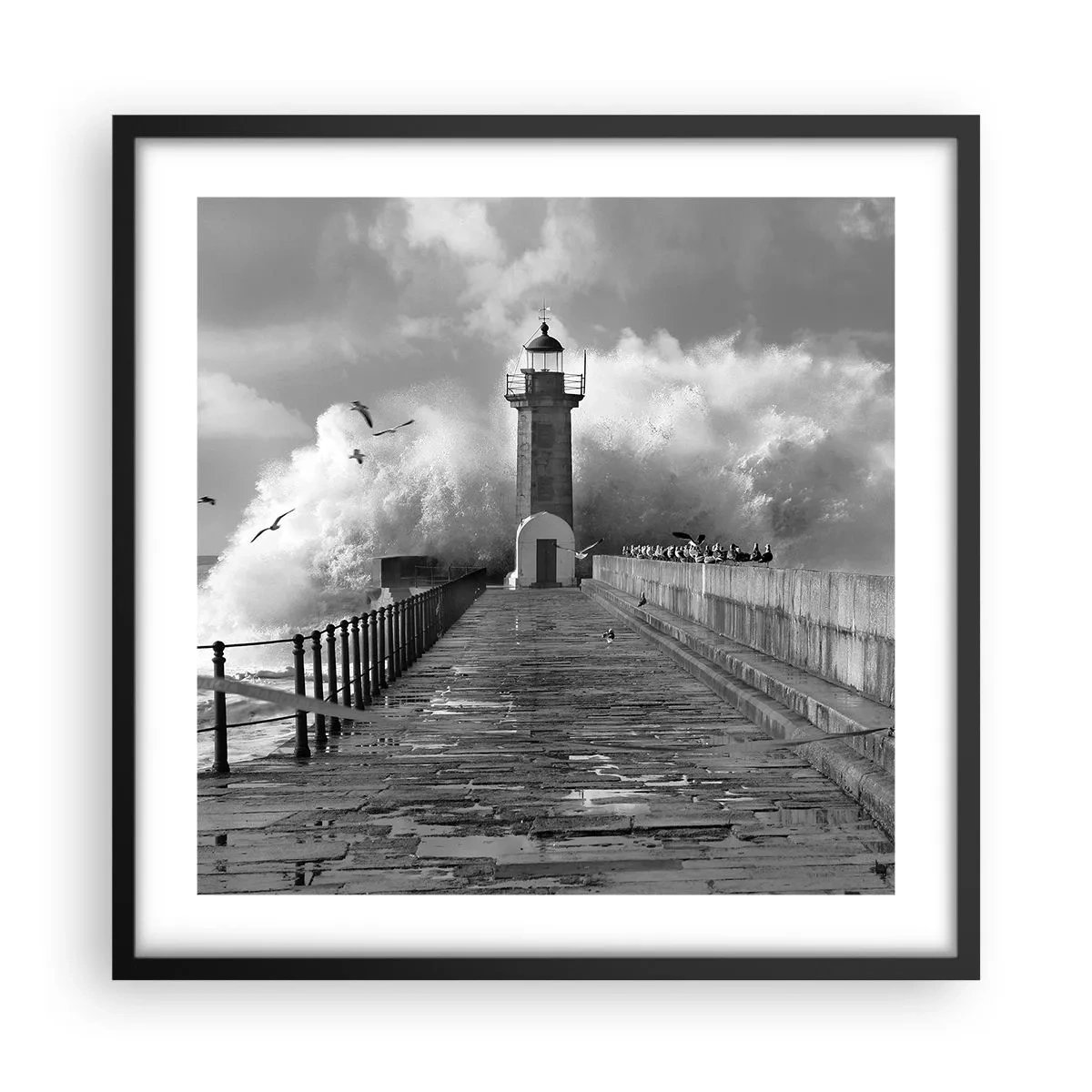 Affiche dans un cadre noir - Poster - Sans peur - 50x50 cm