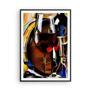 Affiche dans un cadre noir - Poster - Et le monde prend des couleurs - 70x100 cm