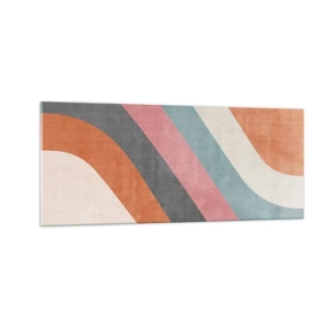 Impression sur verre - Image sur verre - Composition diagonale – mouvement - 100x40 cm