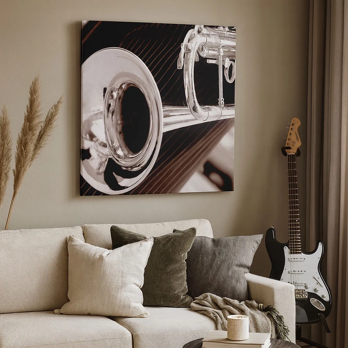 Impression sur toile - Image sur toile - Voyage musical vers les années 30 - 30x30 cm