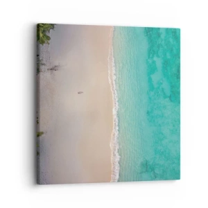 Impression sur toile - Image sur toile - Plage paradisiaque - 30x30 cm