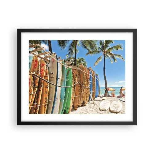 Affiche dans un cadre noir - Poster - Jeux ensoleillés - 50x40 cm