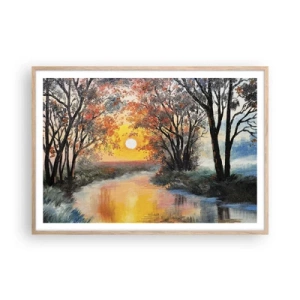 Affiche dans un chêne clair - Poster - Climats de printemps - 100x70 cm