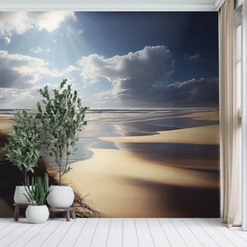 Papier peint sur mesure Standard Eco - Plage, plage sauvage - Plage, Mer, Dunes